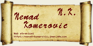 Nenad Komerović vizit kartica